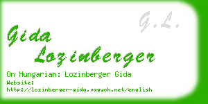 gida lozinberger business card